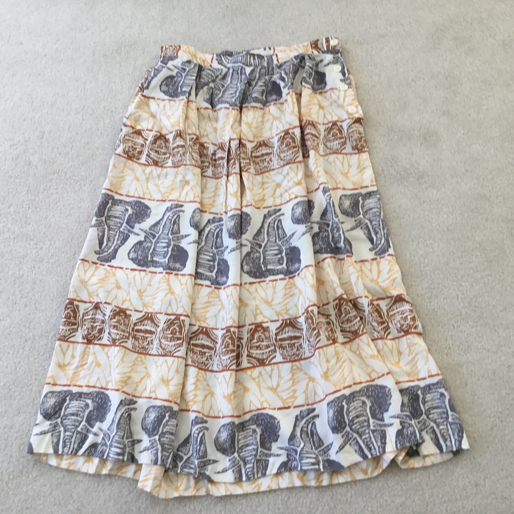 Women,s Safari Print Skirt - Size 14
